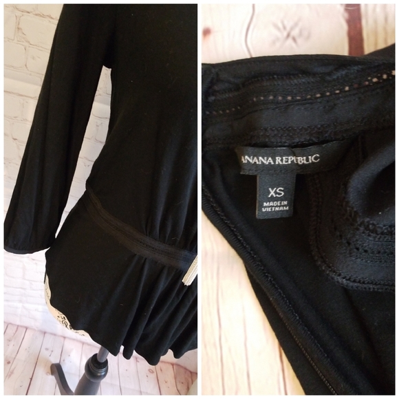 SUPER CUTE BANANA REPUBLIC XS BLACK TOP - Picture 4 of 7
